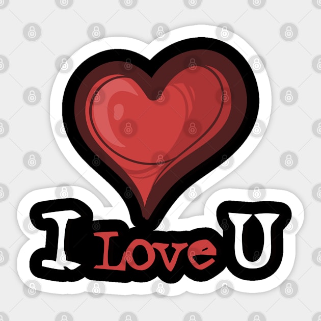 i love my girlfriend Sticker by capo_tees